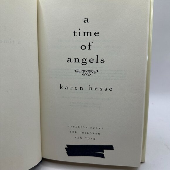 A Time Of Angels By Karen Hesse Newbery Award-Winning Author Hardcover Book - Picture 4 of 5